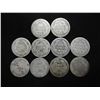 Image 2 : 10 ASSORTED 1880-S SEATED LIBERTY DIMES