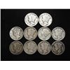 Image 1 : 10 ASSORTED 1930'S MERCURY DIMES