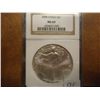 Image 1 : 2000 AMERICAN SILVER EAGLE NGC MS69