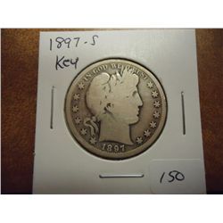 1897-S BARBER HALF DOLLAR KEY DATE