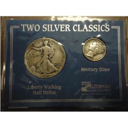 MERCURY DIME & WALKING LIBERTY HALF DOLLAR