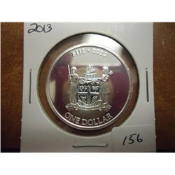 2013 FIJI SILVER $ PROOF TAKU TURTLE 1/2 OZ.