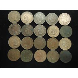 20 ASSORTED 1900'S INDIAN HEAD CENTS