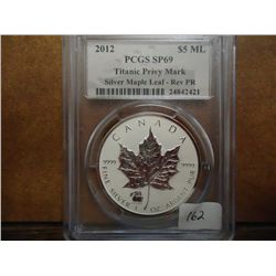 2012 CANADA $5 SILVER MAPLE LEAF PCGS SP69