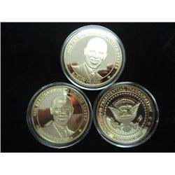 3-2009 BARACK OBAMA INAUGURATION TOKENS (PF)