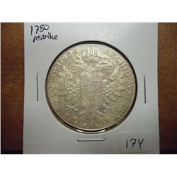 1780 AUSTRIA MARIA THERESIA THALER (SILVER)