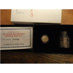 2001-P US MINT 50 STATE QUARTERS COIN & DIE SET