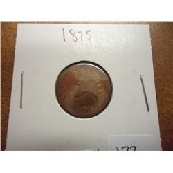 1875 INDIAN HEAD CENT SEMI KEY