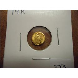 14KT GOLD MINI COPY OF ST. GUADENS