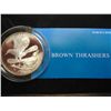 Image 1 : 2+ OZ STERLING SILVER PROOF ROUND BROWN THRASHERS