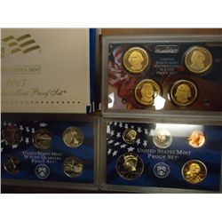 2007 US PROOF SET (WITH BOX) 14 PIECES