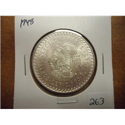 1948 MEXICO 5 CENTAVOS (UNC) .8680 OZ. ASW