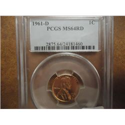 1961-D LINCOLN CENT PCGS MS64RD