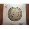Image 1 : 1913-S BARBER HALF DOLLAR (VERY GOOD)