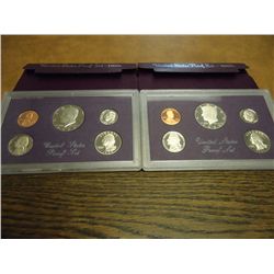 1985 & 1986 US PROOF SETS (WITH BOXES)