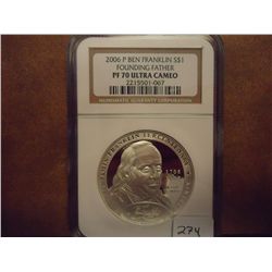 2006-P BEN FRANKLIN "FOUNDING FATHER" SILVER $