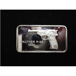 32.8 GRAM STERLING SILVER GUN INGOT 1938 WALTHER