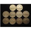 Image 2 : 10 ASSORTED 35% SILVER JEFFERSON WAR NICKELS