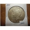 Image 1 : 1935 PEACE SILVER DOLLAR