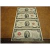 Image 1 : 1928-G,53,53-A & 53-B $2 US NOTES RED SEALS