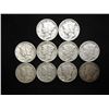 Image 1 : 10 ASSORTED 1940'S MERCURY DIMES
