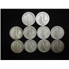 Image 2 : 10 ASSORTED 1940'S MERCURY DIMES