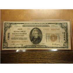 1929 TYPE II $20 NATIONAL CURRENCY MINERS