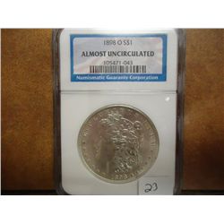 1898-O MORGAN SILVER DOLLAR NGC AU