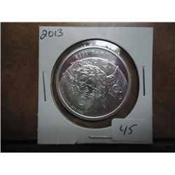 2013 FIJI PROOF SILVER DOLLAR HALF OZ. TAKU TURTLE