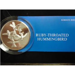 2+ OZ. STERLING SILVER PROOF ROUND RUBY-THROATED