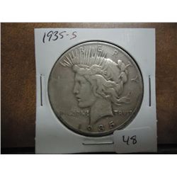 1935-S PEACE SILVER DOLLAR