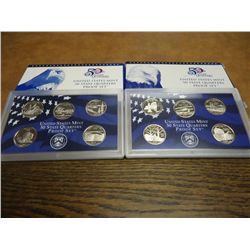 2001 & 2005 US 50 STATE QUARTERS PROOF SETS