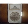 Image 1 : 2004 AMERICAN SILVER EAGLE NGC MS69