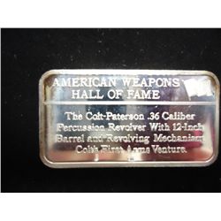 32.8 GRAM STERLING SILVER INGOT 1836 COLT-PATERSON