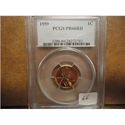 1959 LINCOLN CENT PCGS PR66RD