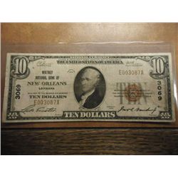 1929 TYPE I $10 NATIONAL CURRENCY WHITNEY
