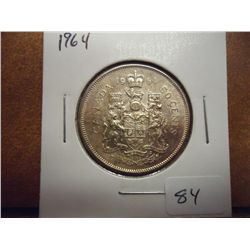 1964 CANADA SILVER 50 CENTS UNC