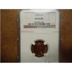 1973-S LINCOLN CENT NGC PF65RD