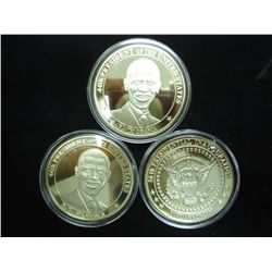 3-2009 BARACK OBAMA INAUGURATION TOKENS (PF)