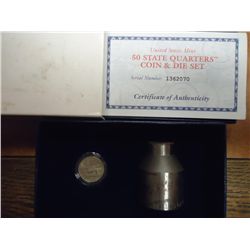 2001-P NORTH CAROLINA QUARTER COIN & DIE SET