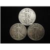 Image 1 : 1936-D,37 & 38 WALKING LIBERTY HALF DOLLARS