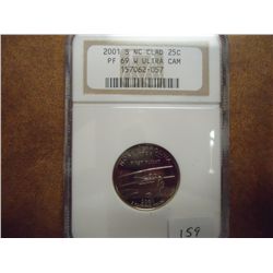 2001-S NORTH CAROLINA QUARTER NGC PF69-W