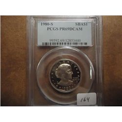 1980-S SBA DOLLAR PCGS PR69 DCAM