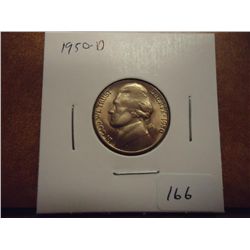 1950-D JEFFERSON NICKEL KEY DATE UNC