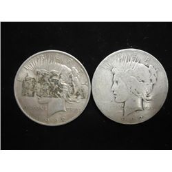 1922 & 1922-D PEACE SILVER DOLLARS