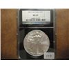 Image 1 : 2012-W BURNISHED AMERICAN SILVER EAGLE NGC MS69