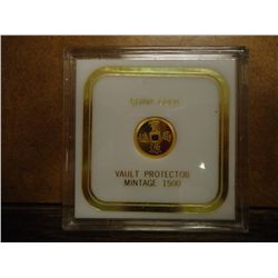 1985 CHINESE 1/10 OZ. GOLD VAULT PROTECTOR IN A