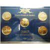 Image 1 : 2007 GOLD PLATED US STATE QUARTER COLLECTION