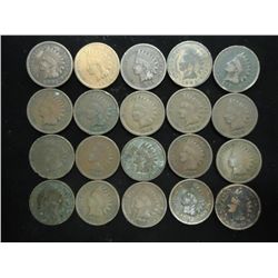 20 ASSORTED 1900'S INDIAN HEAD CENTS