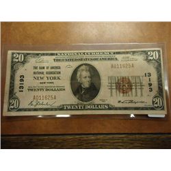 1929 TYPE I $20 NATIONAL CURRENCY